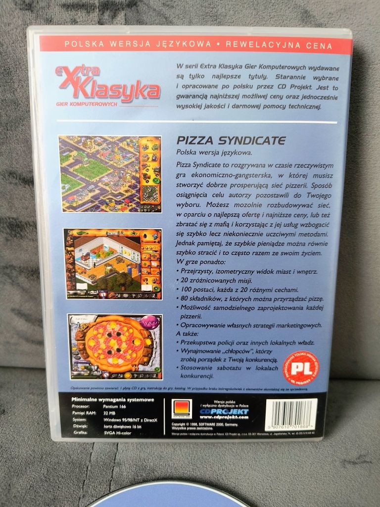 Dwie gry PC pizza Syndicate plus Setllers II wydanie extra klasyka