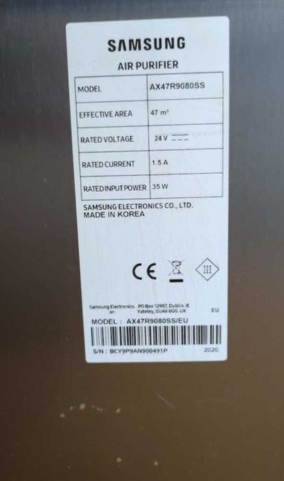 Oczyszczacz powietrza Samsung AX47R9080SS/EU