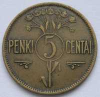 Litwa 5 centai centów 1925