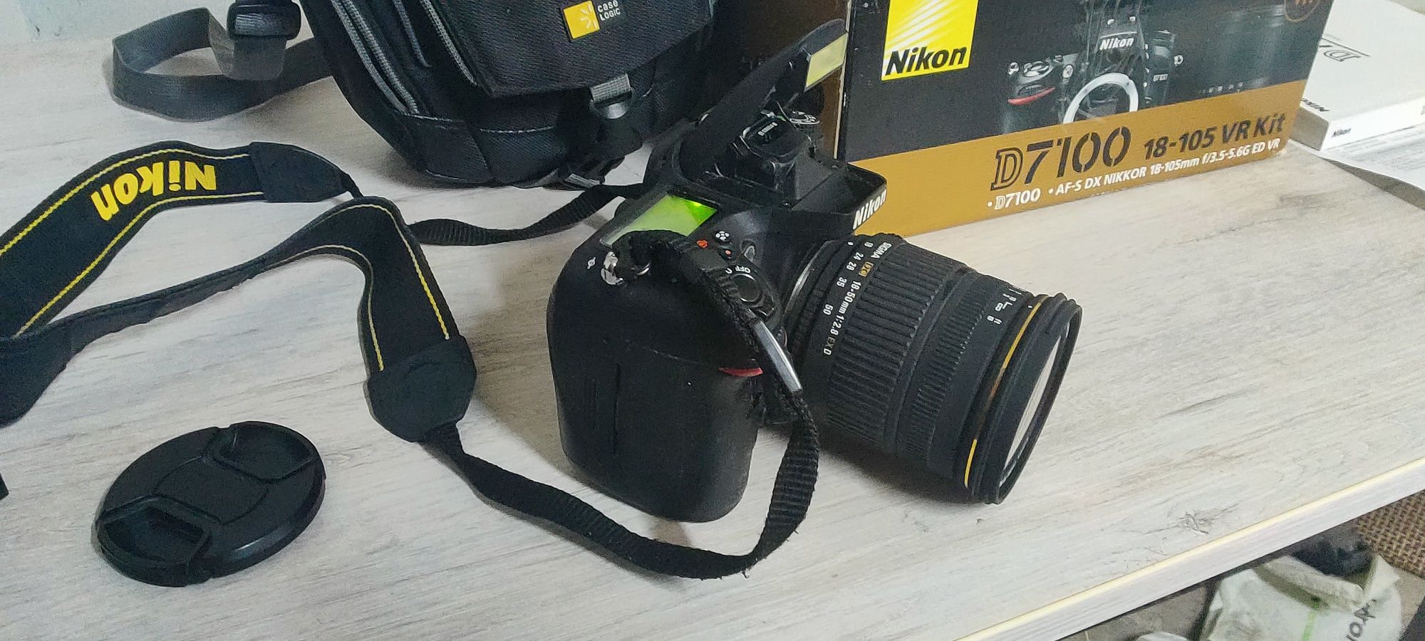 Nikon D7100 +grip i dużo dodatków plus kultowy obiektyw Sigma