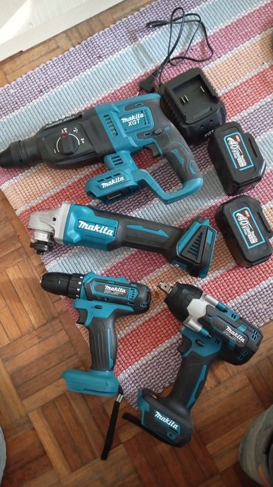 Kit ferramentas torna rebarbadora máquina de impacto e parafusadora