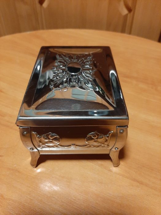 Szkatułka ze stali nierdzewnej Stainless Steel Poland  Prl