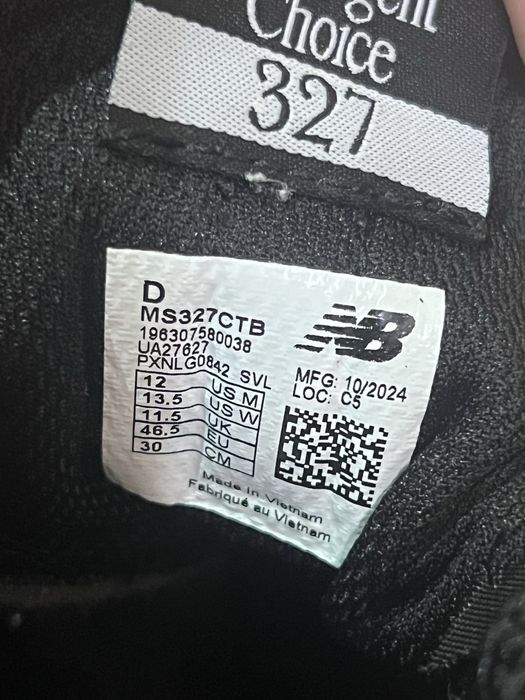 New balance 327 black