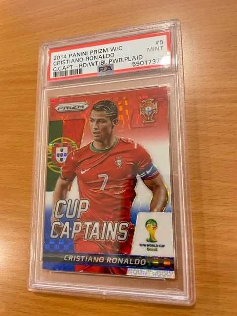 Cristiano Ronaldo 2014 Prizm Cup Captains PSA 9