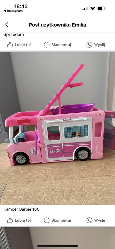Kamper dla lalki  Barbie