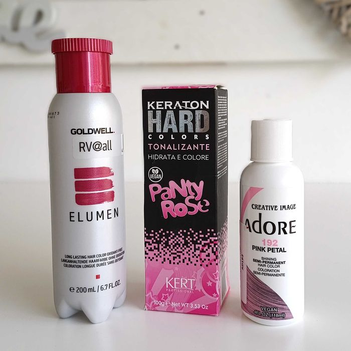 Tintas de cabelo - Rosa Pastel