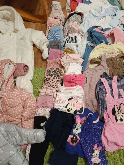 Zestaw ponad 100 szt paka ubrań dziewczynka 6-12 m