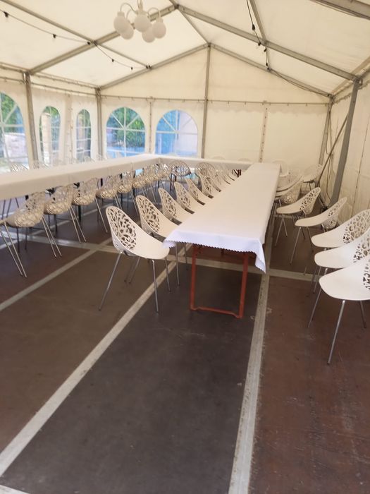 Wynajem namiotów cateringowych, imprezowych z wyposażeniem