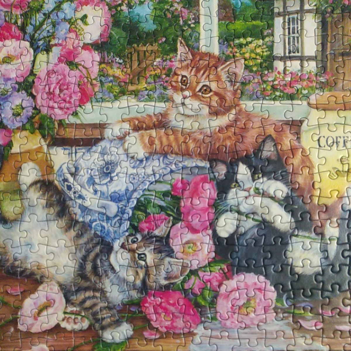 Puzzle 500 Kittens in the kitchen Debbie Cook