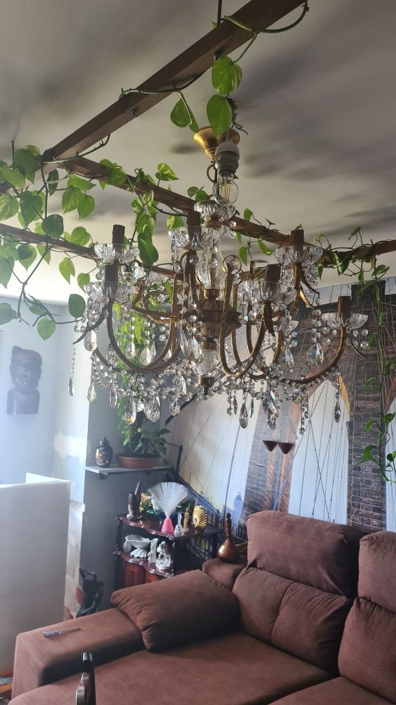 Abajour pedras Cristal a funcionar em perfeitas condições