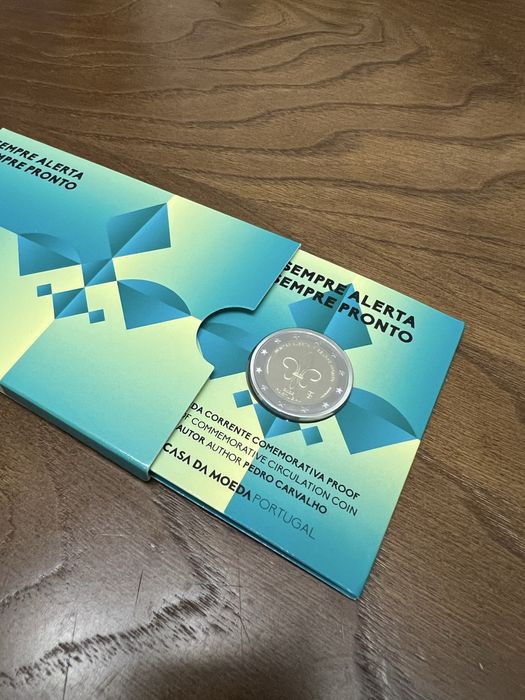 Moeda de 2€ celebrando o escotismo