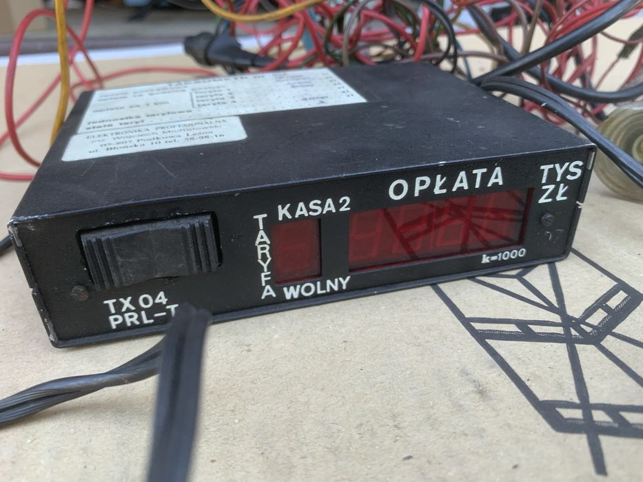 Staru taksometr licznik taksówkarski TX04 PRL-T