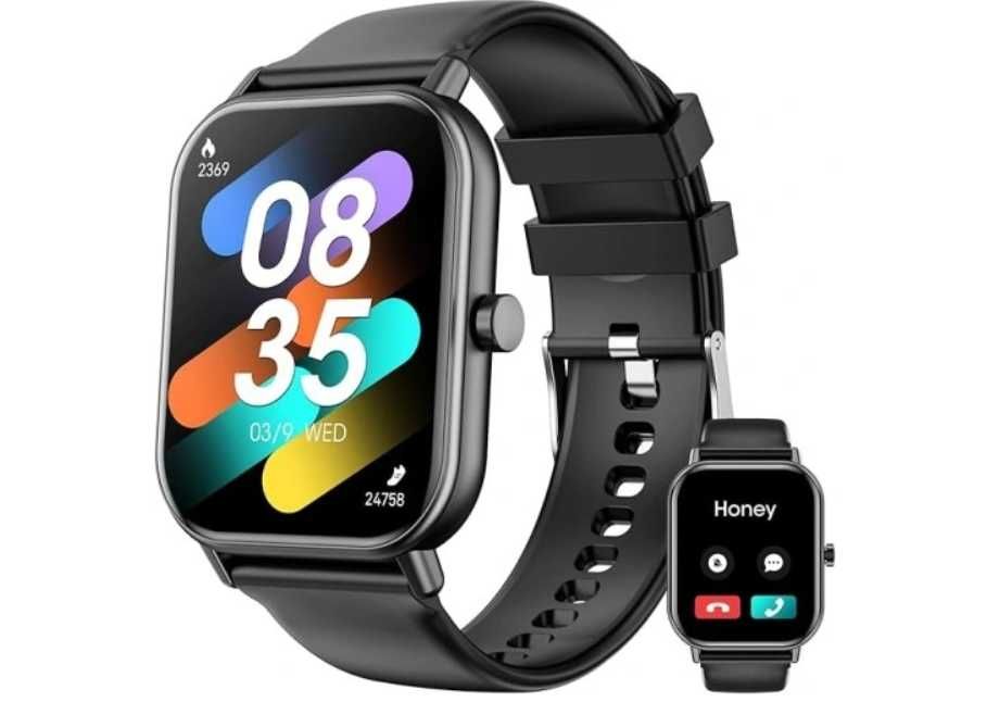 Smartwatch Haulvean z Bluetooth CZARNY
