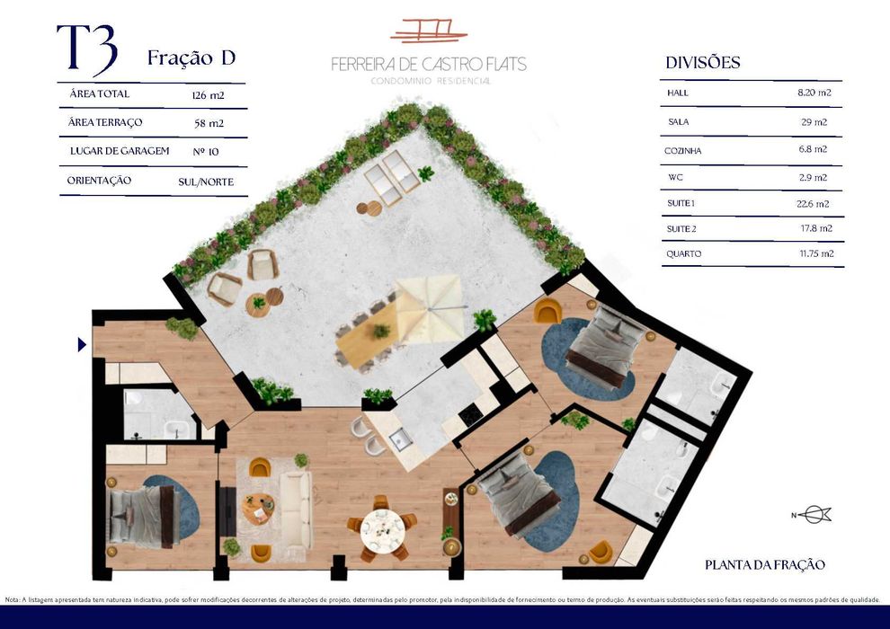 Apartamento T3 em Bonfim, Porto