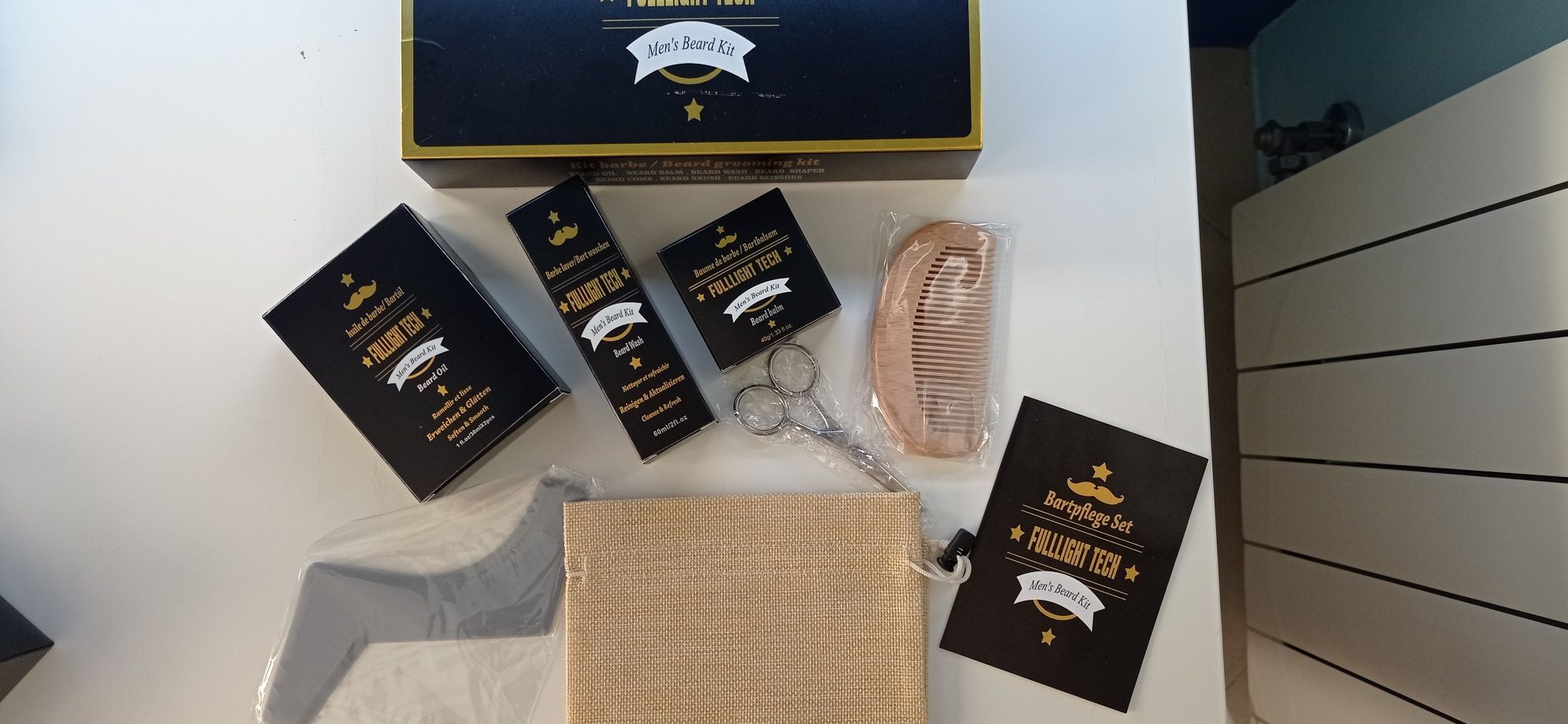 Kit de cuidados completos para barba masculina