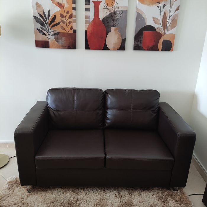 Sofá 2 lugares couro sintético