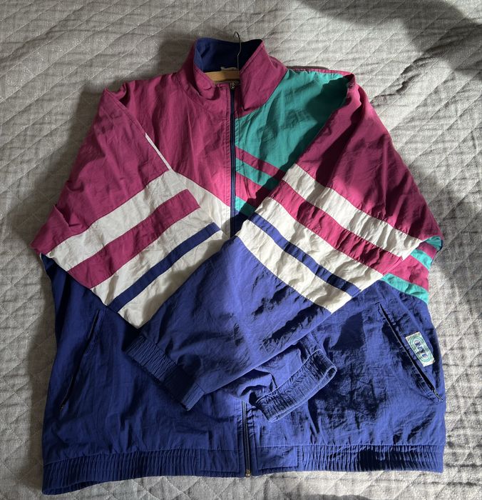 Bluza vintage ortalionowa szelest