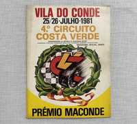 Programa 4º Circuito automóvel Costa Verde Vila do Conde 1981