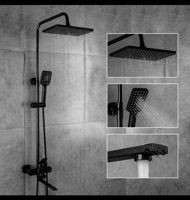 Акция Душевая система FRAP (латунь черный)