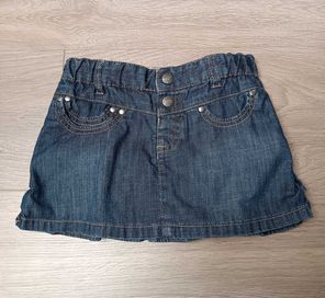 Spódniczka jeansowa falbanki 'H&M' 80