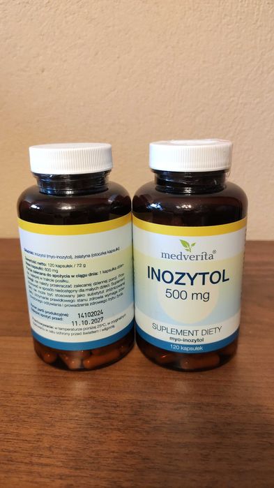 Inozytol Medverita myo-inozytol ~140 kapsułek 500 mg 1 kapsułka/dzień