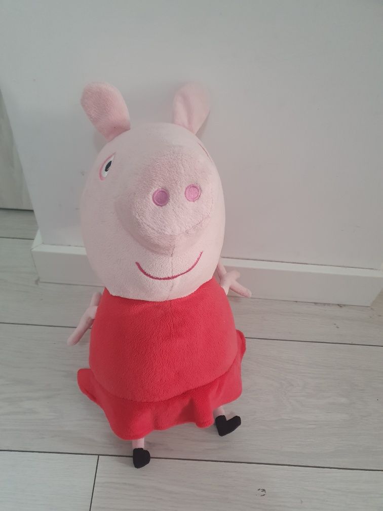 Duża Peppa 50cm i George zestaw maskotek