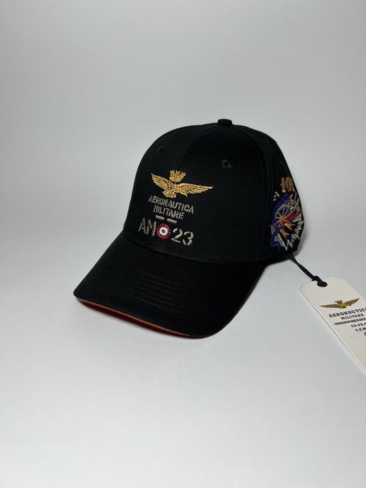 Кепка Aeronautica Milittare хакі чорна синя