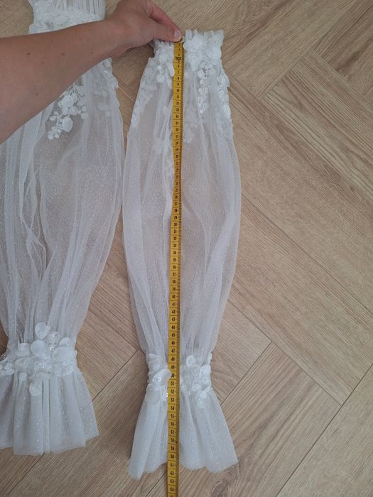 Suknia sukienka ślubna z falbanką