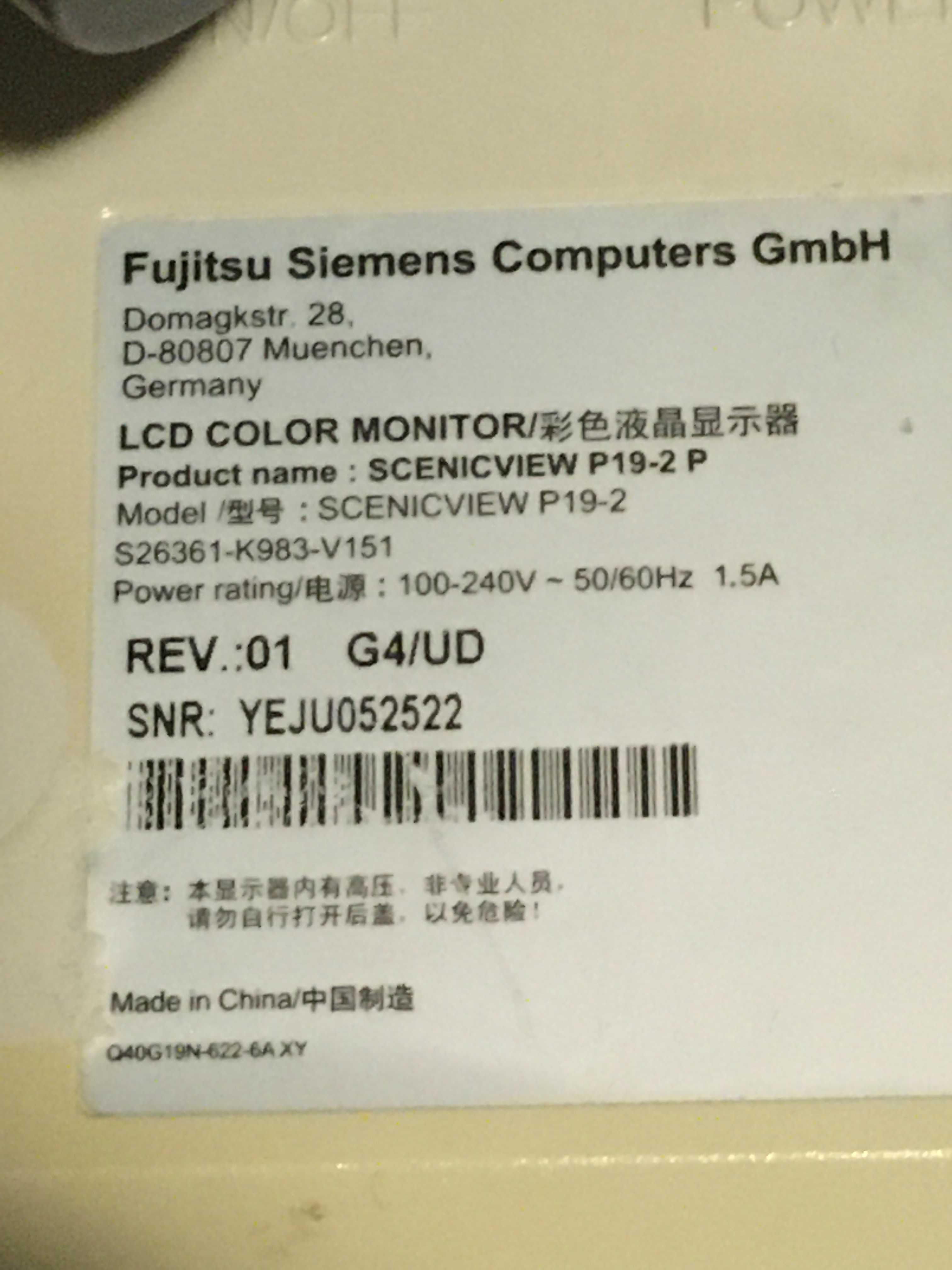 Monitor Siemens Fijitsu