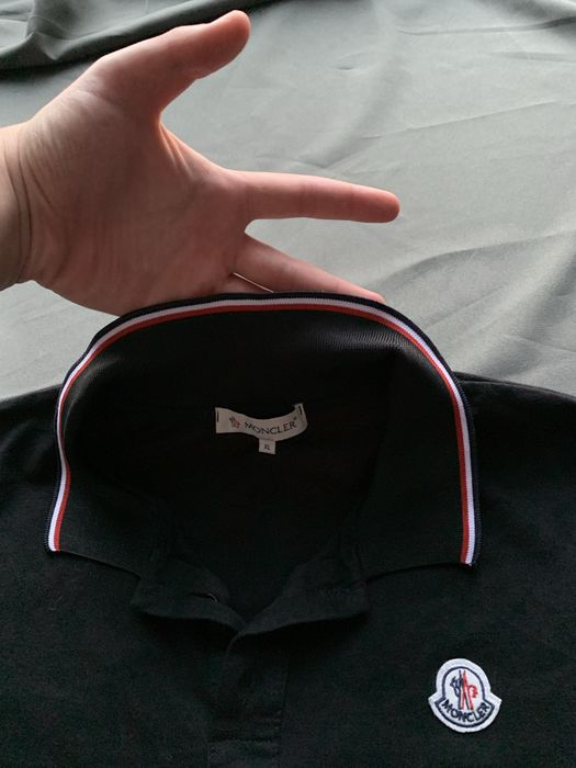 Поло Moncler чорне, стан ідеал (L/XL)