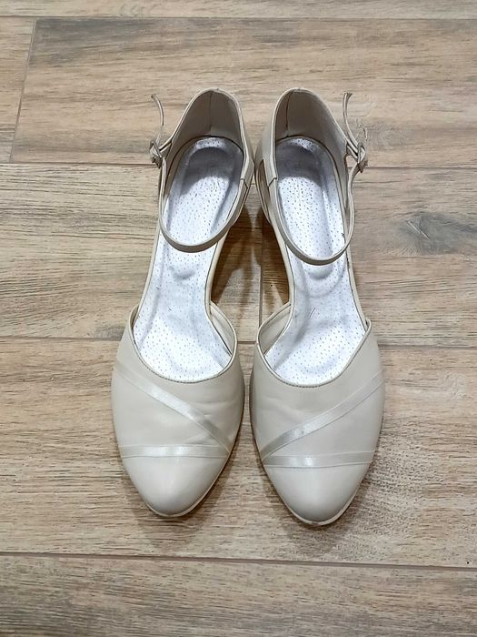 Buty ślubne, skóra naturalna, na dużą stopę 43