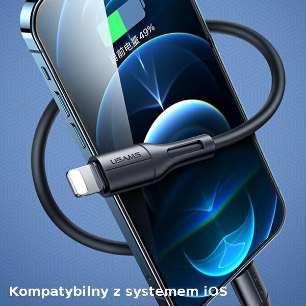 USAMS Kabel U68 lightning 2A Fast Charge1m niebieski/blue SJ500USB03
