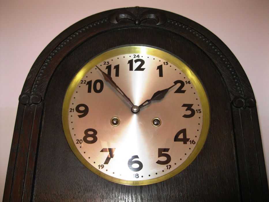 Zegar wiszący gabinetowy baba po renowacji