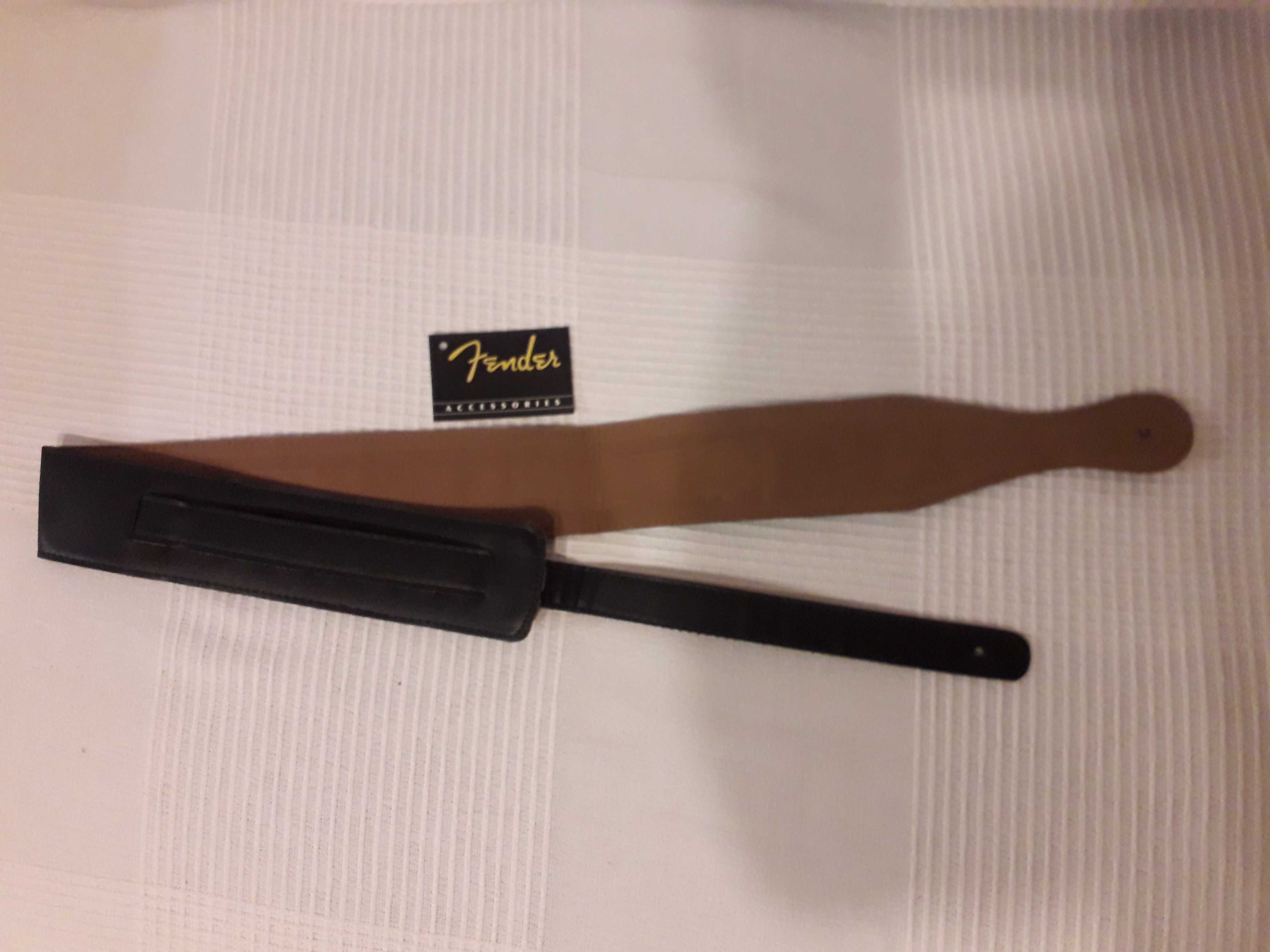 Z logo Fender pas, pasek skórzany do gitary elektrycznej lub innej