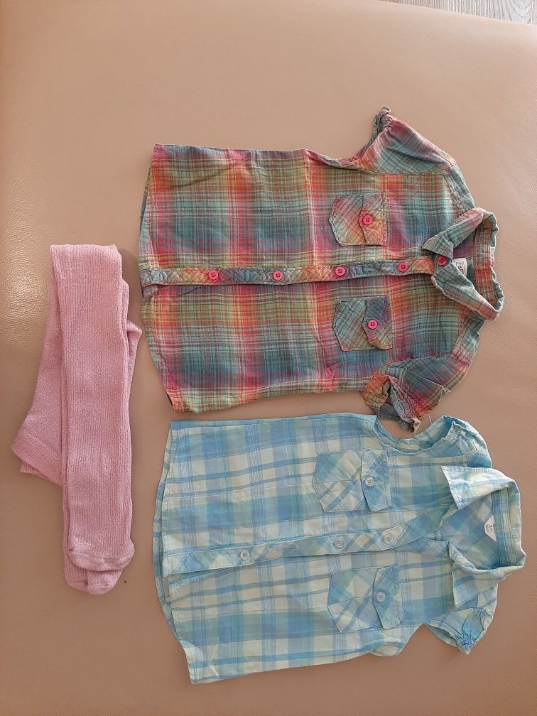 Krótkie spodenki, ogrodniczki dziewczęce  rozm 98, H&M + gratisy