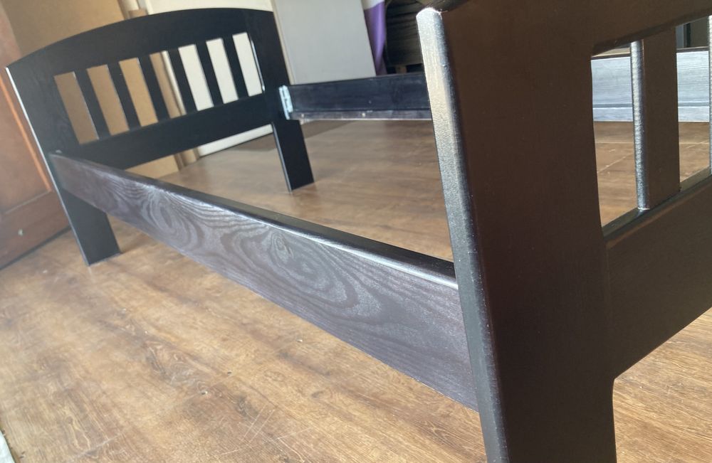 Nowe Łóżko drewniane 90 wenge 90x200 pojedyncze outlet II gatunek