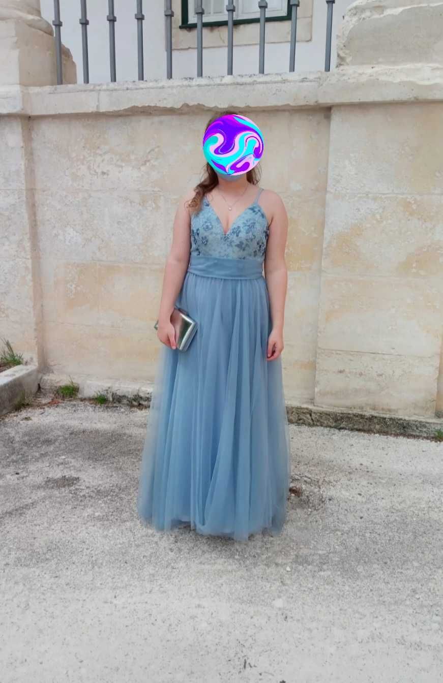 Vestido cerimónia azul