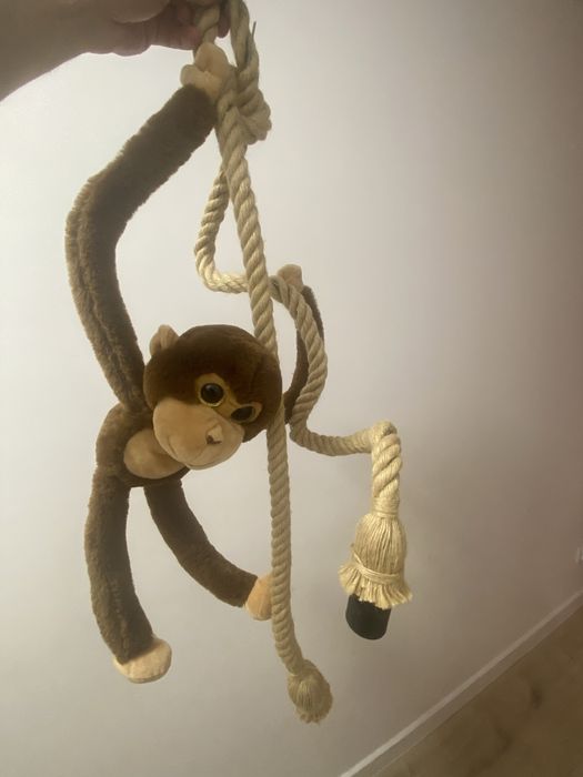 Lampa Małpa Szympans handmade jedyna w swoim rodzaju