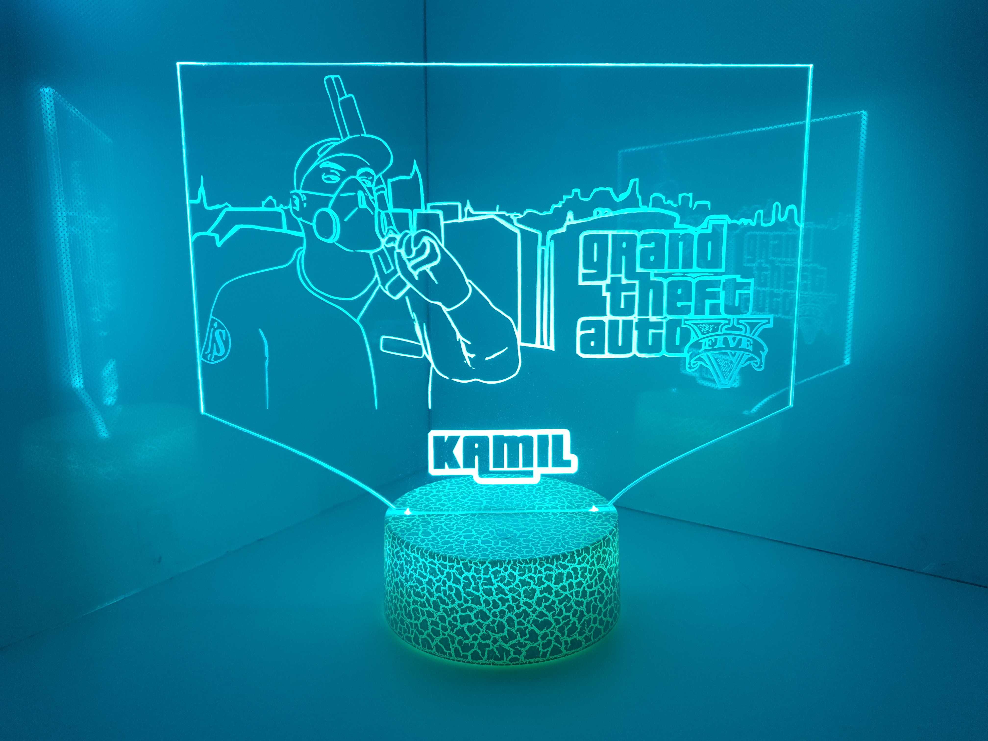 Grand Theft Auto 5 GTA V Lampka nocna LED dla gracza dziecka prezent