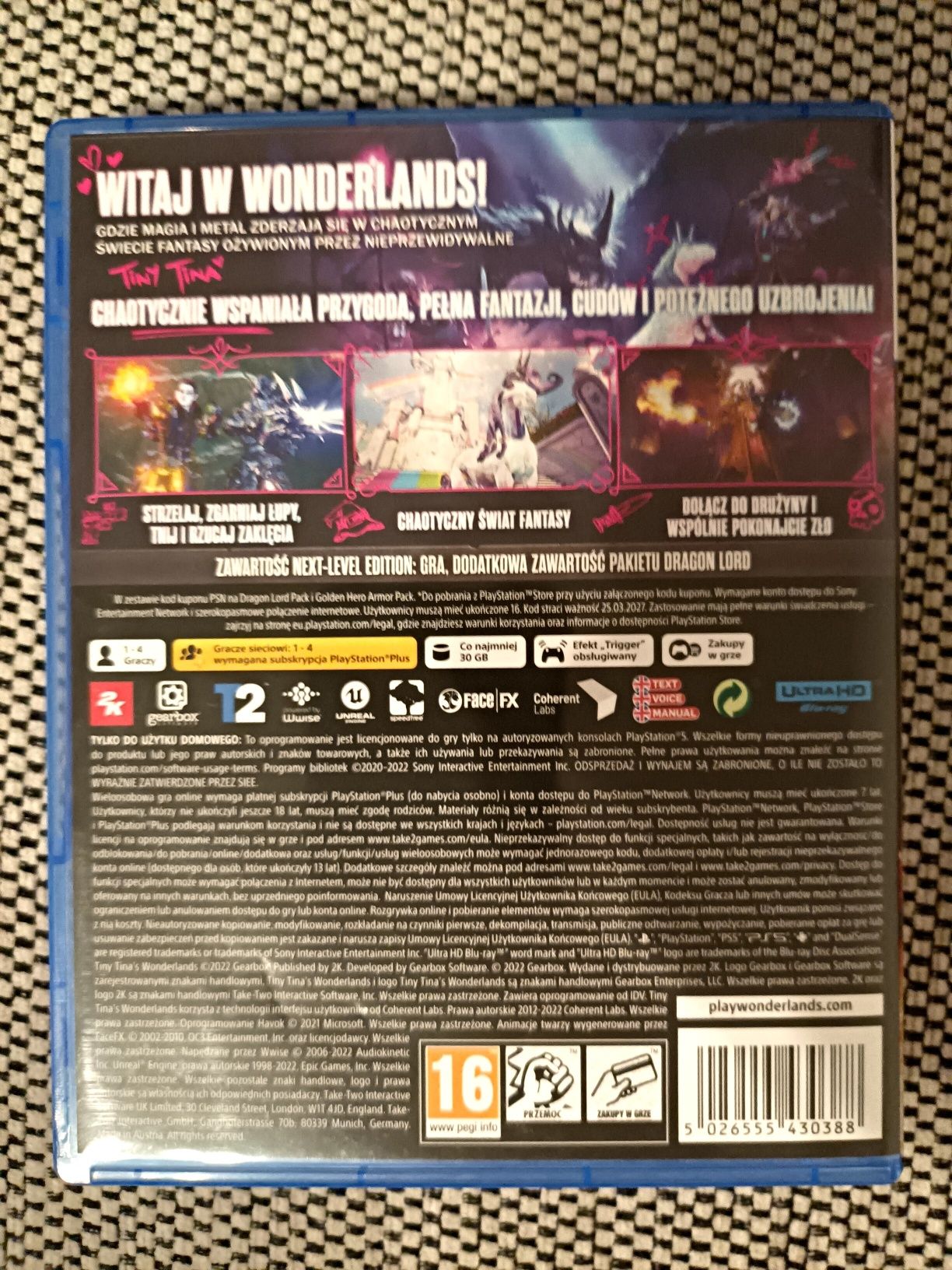 Ps5 Tiny Tina's Wonderlands polska dystrybucja możliwa zamiana