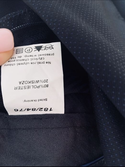 Garnitur meski chlopiecy granat stan idealny