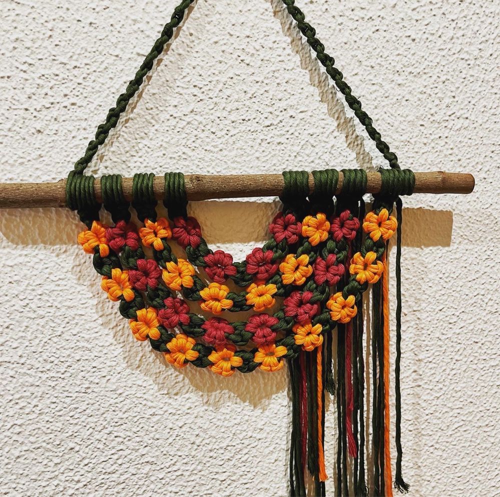 Painel macrame “Flores”