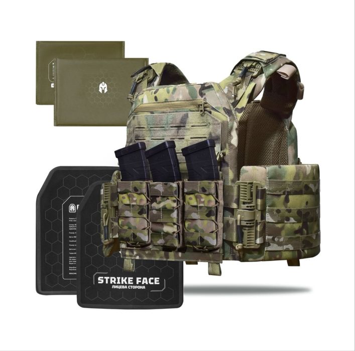 Бронежилет 6клас ДСТУ плитоноска, керамічні плити, балістика, підсумки