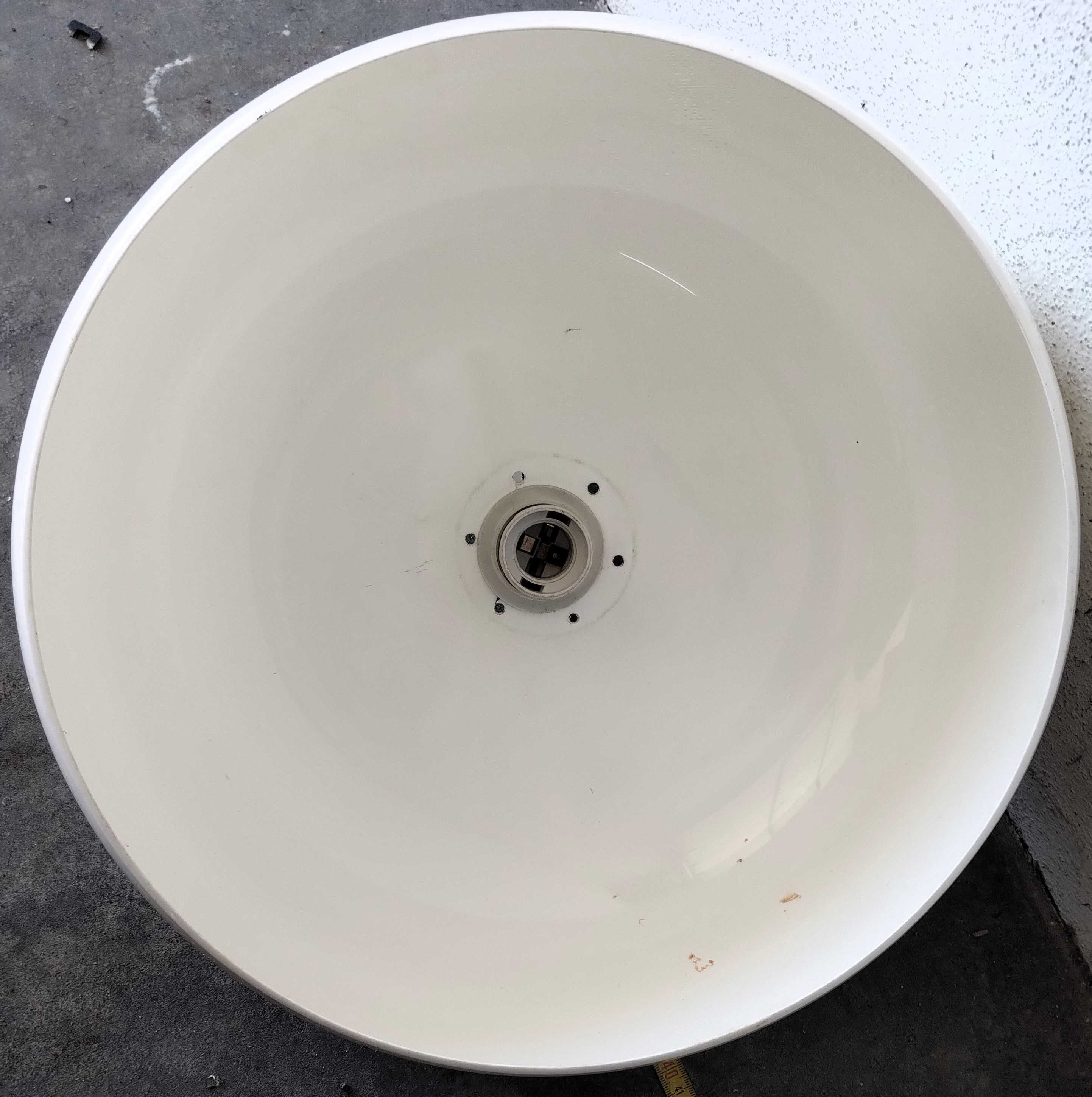 Candeeiro Tecto Antigo Grande Branco Abajour