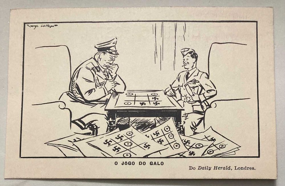 4 Postais propaganda Aliados WWII grande guerra