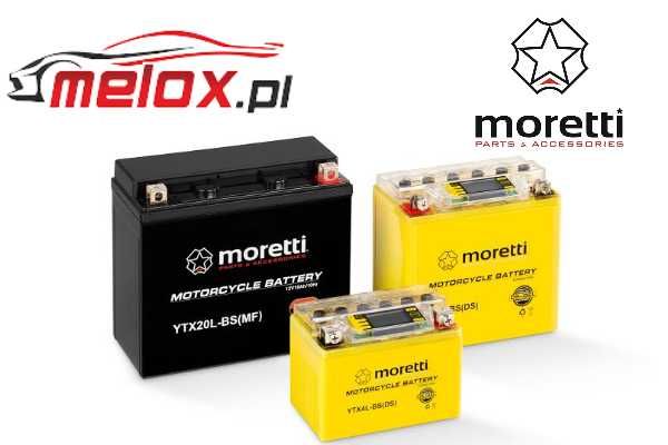 Akumulator Moretti AGM Żel MTX20L-BS FTX20L-BS YTX20L-BS 18Ah Motocykl