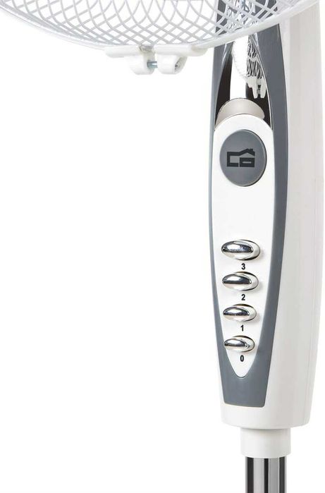 Ventoinha de pé, 50 W, preta ou branca