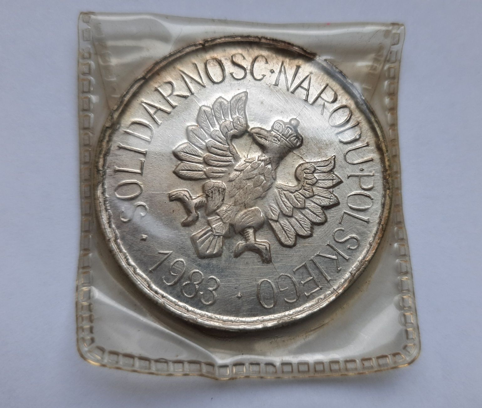 Moneta Pokojowa nagroda Nobla Lech Wałęsa rok 1983