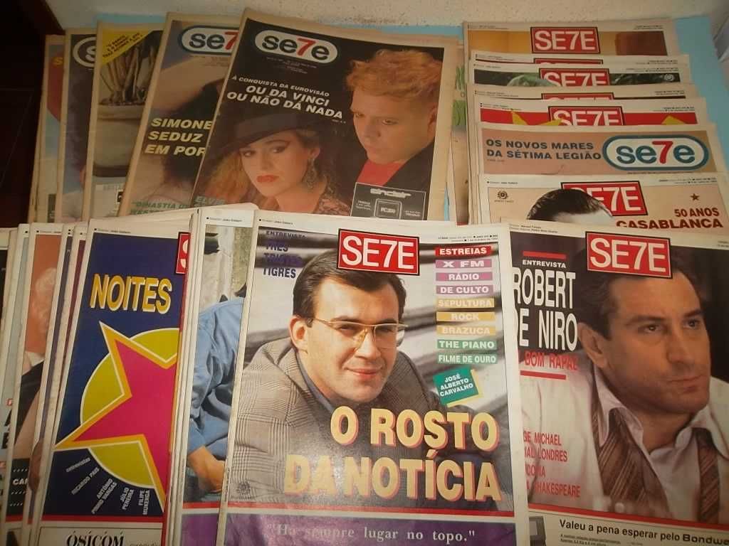Jornal semanário SE7E , lote 28 jornais dos anos 80/90.