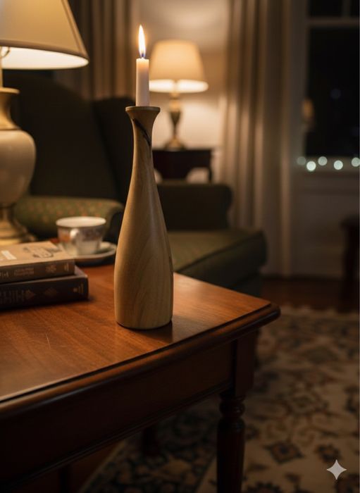 Підсвічник точений з горіха. (25см)